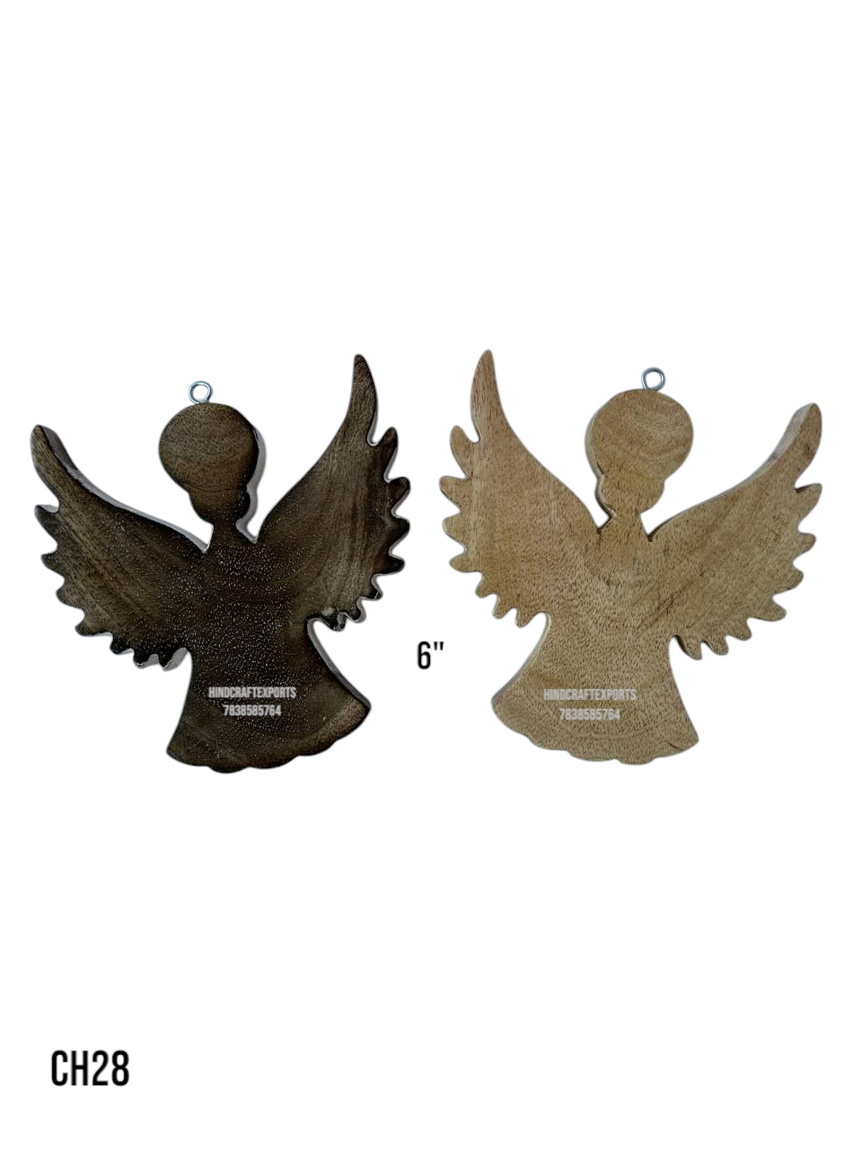 Wooden Angel Ornament