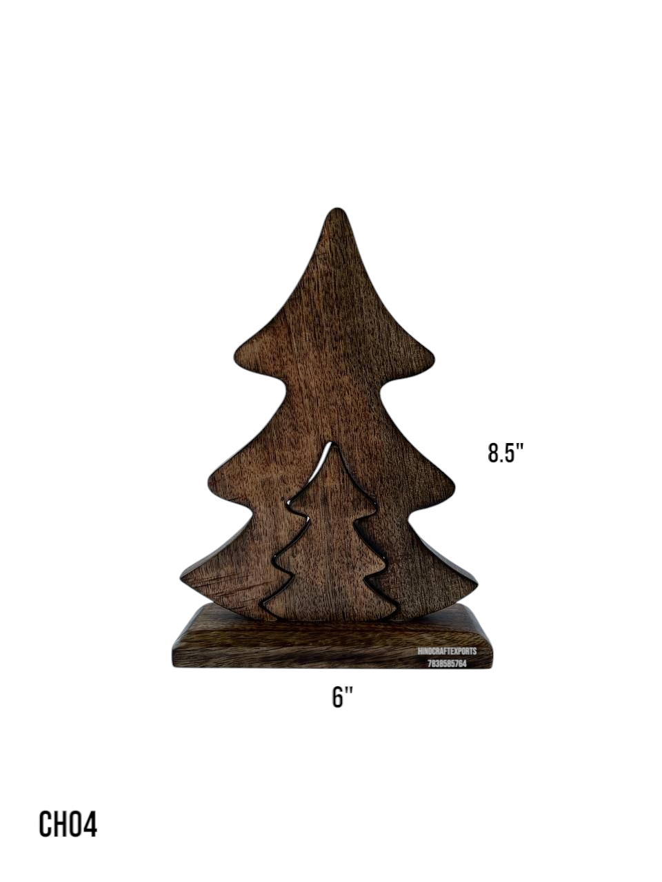 Wooden Christmas Tree Decor