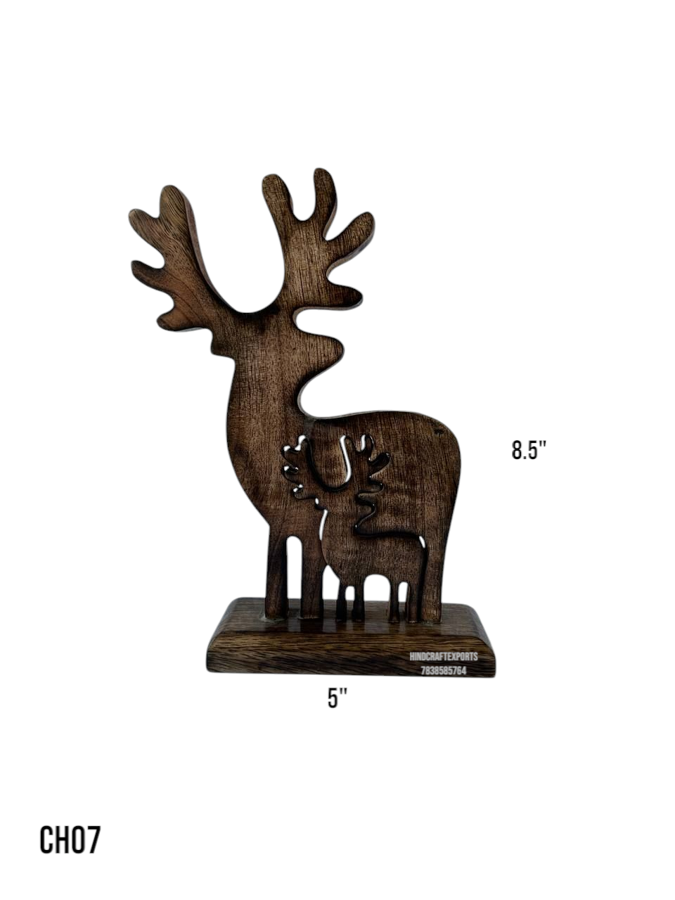 Wooden Reindeer Decor