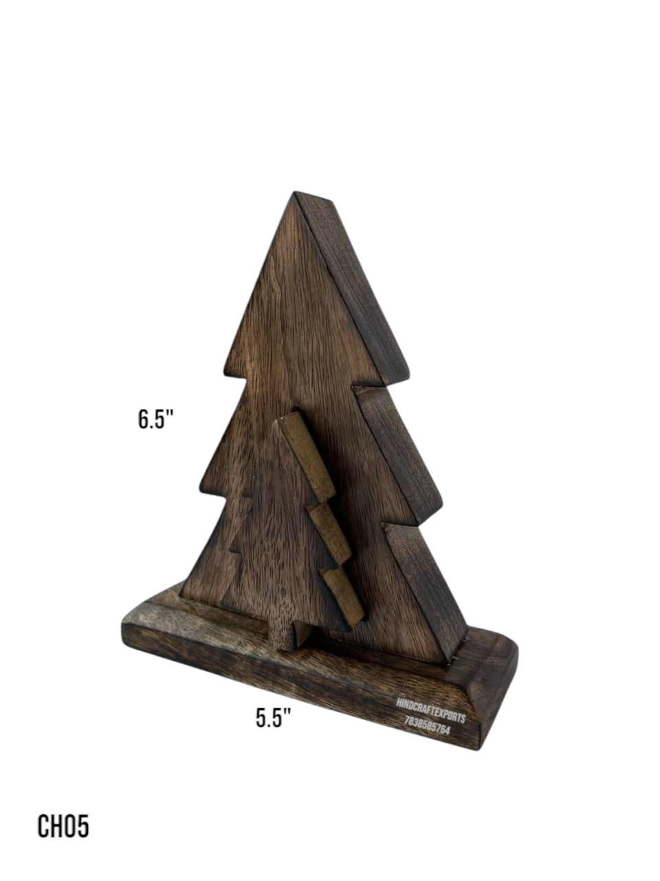 Wooden Christmas Tree Decor