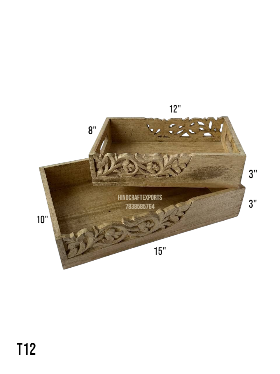 Handcrafted Wooden Organizer Trays