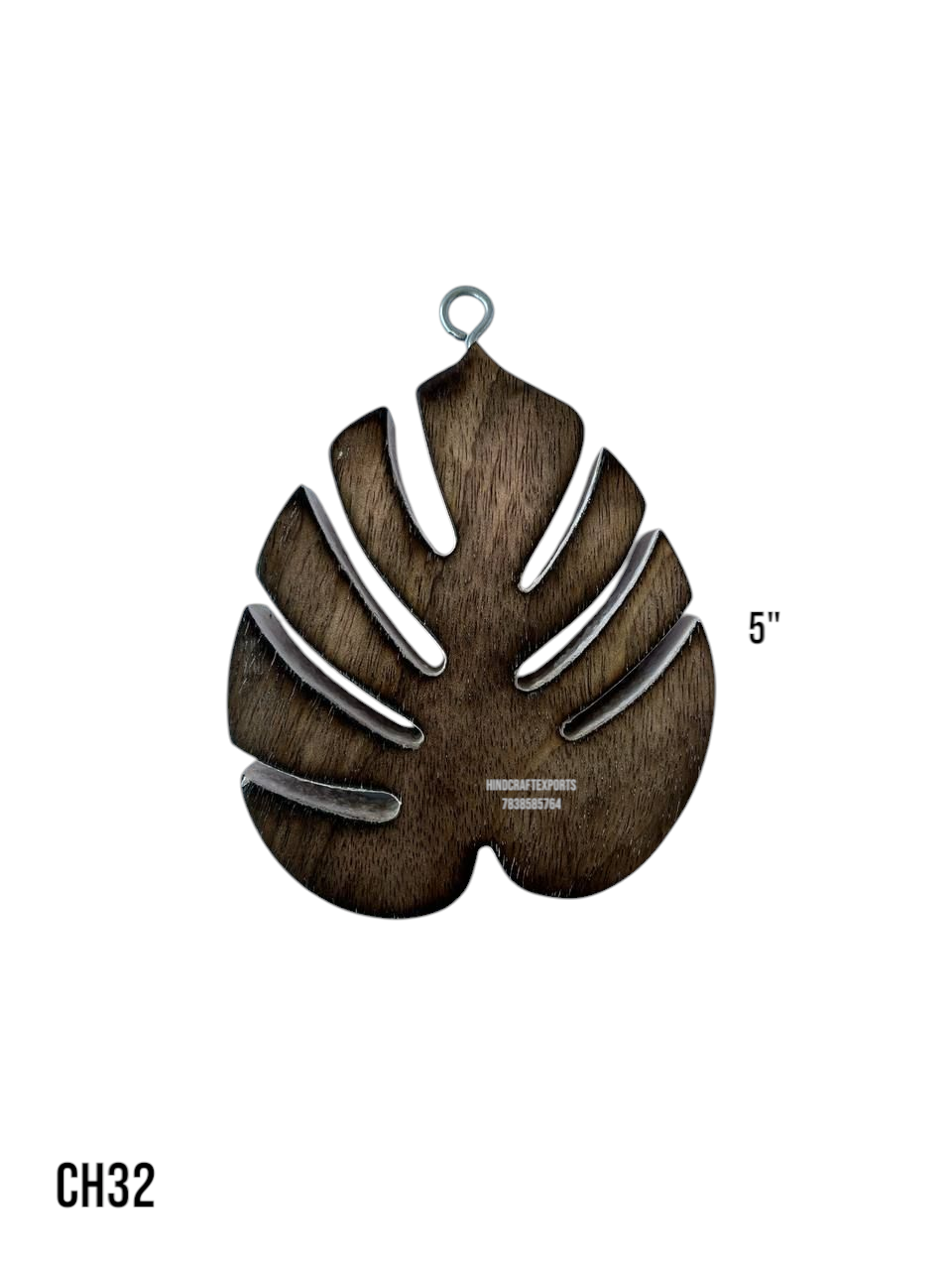 Wooden Monstera Leaf Ornament