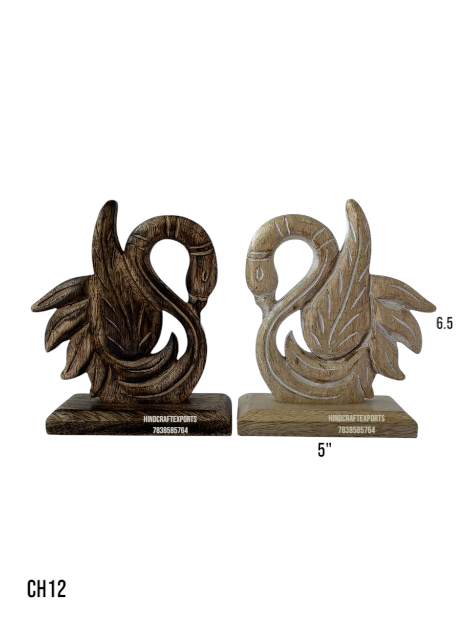 Handcrafted Wooden Swan Figurine