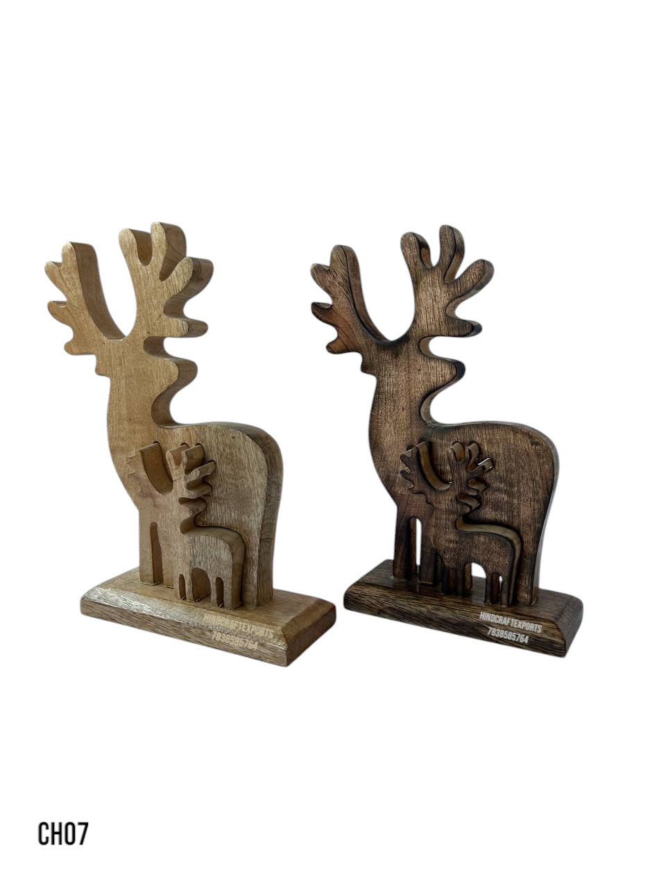Wooden Reindeer Decor