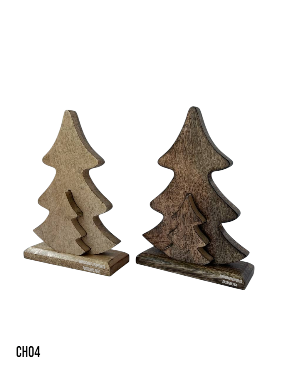 Wooden Christmas Tree Decor