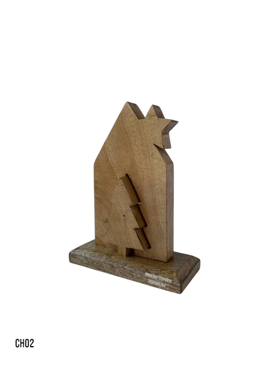 Wooden House Christmas Decor Set