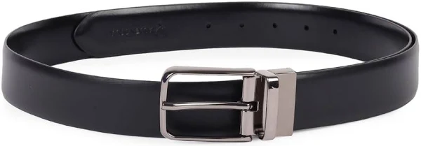 Full-Grain Leather Belt  WITH SILVER BUCKLE 