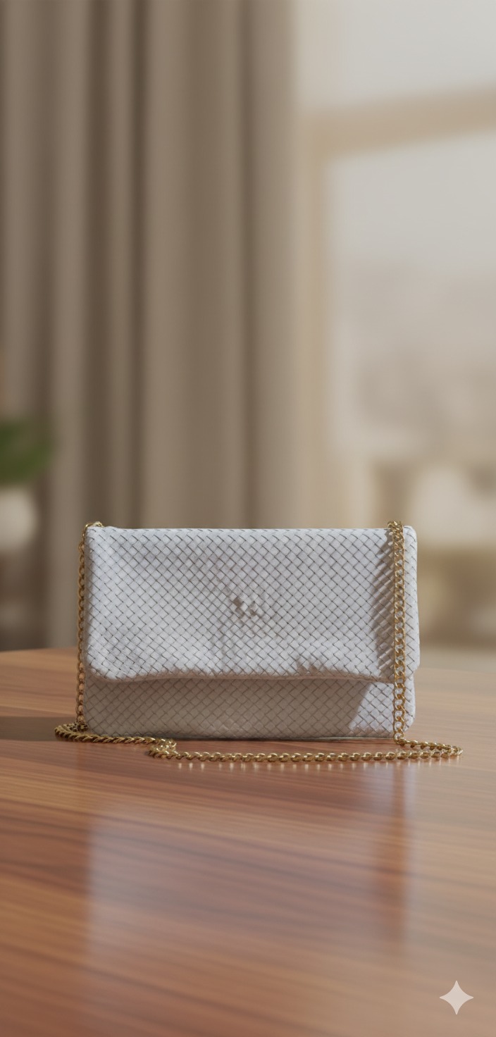 Elegant White Clutch Bag