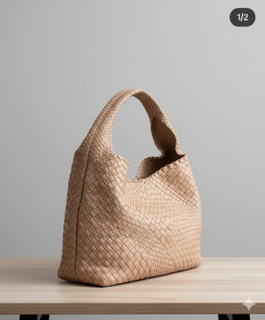 Woven Leather Tote Bag
