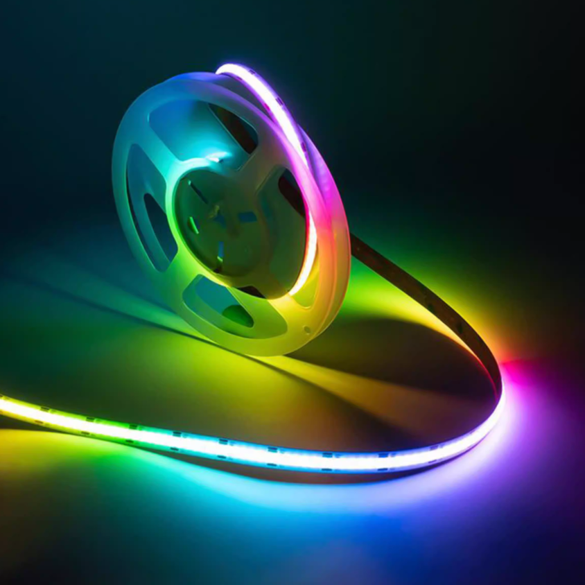 FCOB WS2814 IC RGBW  DC24V 784LED/m 3000K COB LED Strip Flexible High Density Uniform Chasing Color Light 