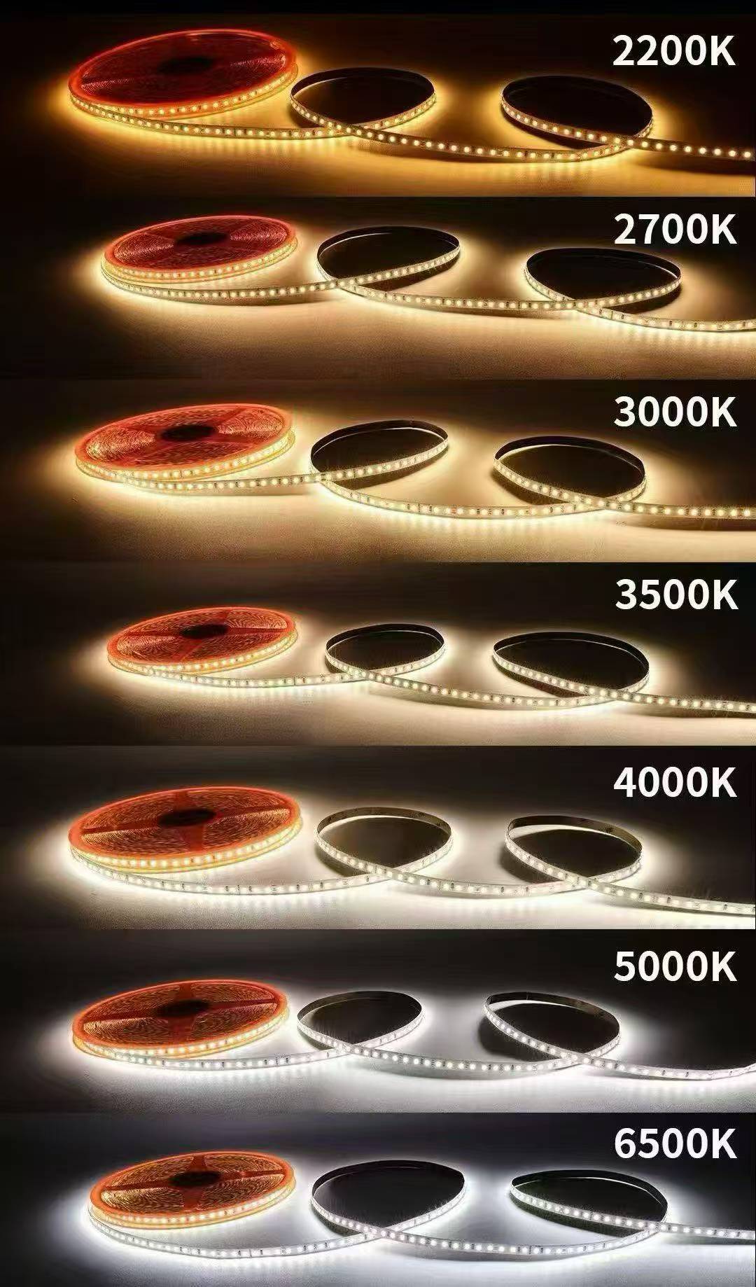  24V COB LED Strip Light,LED Lights 16.4ft,UL Listed Warm White 2700K Dotless Strip Lights 
