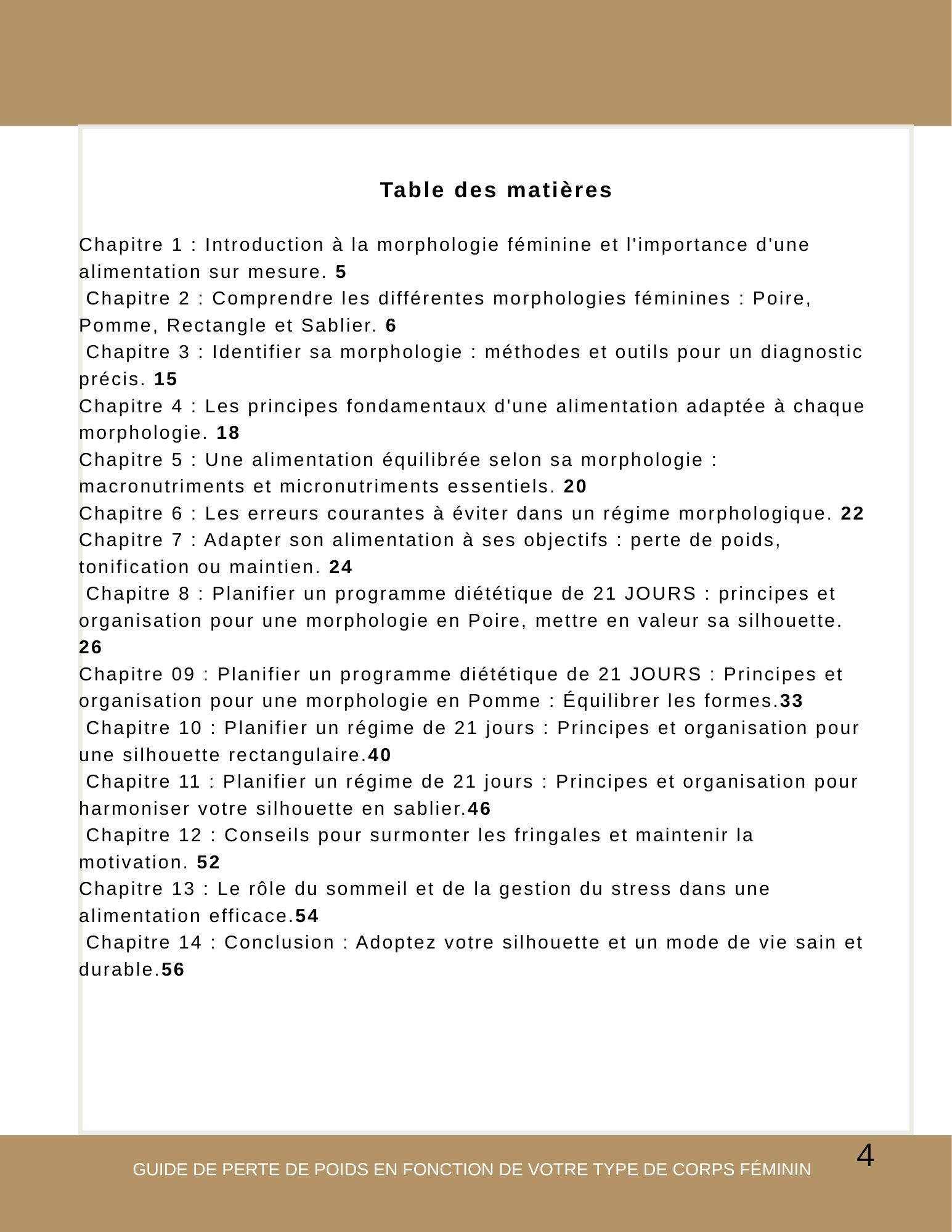 Guide  pour perdre du poids en fonction de votre morphologie féminine, 