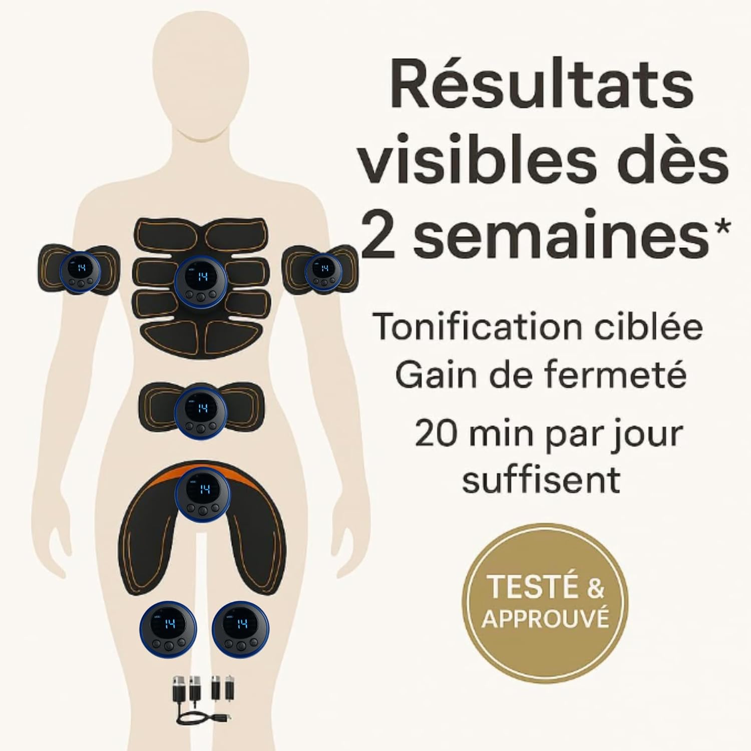 Ensemble de stimulateurs musculaires EMS