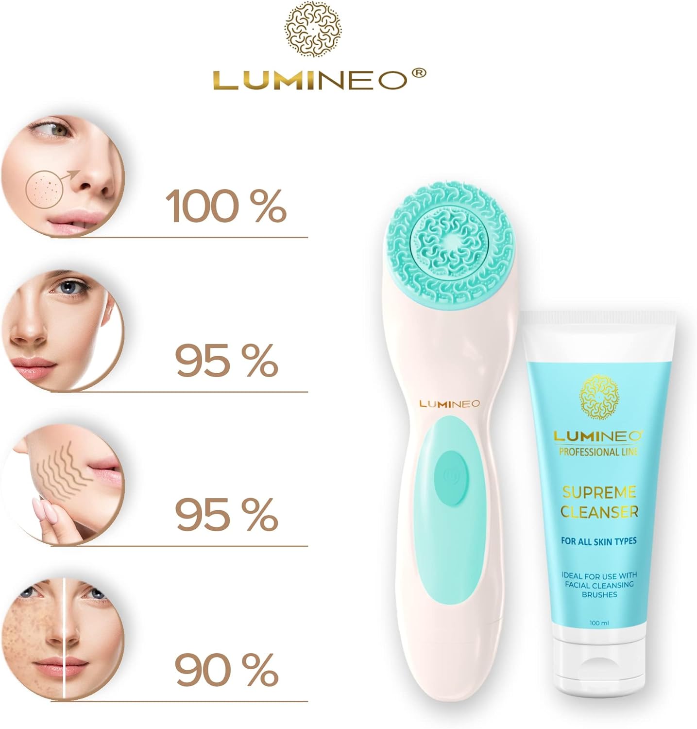 Brosse nettoyante pour le visage Lumineo