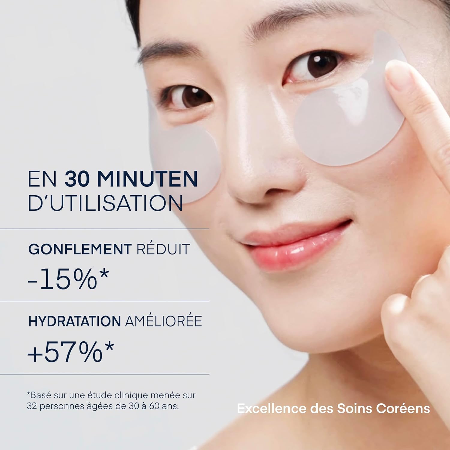 Patch gel pour les yeux à la caféine et à l'acide hyaluronique
