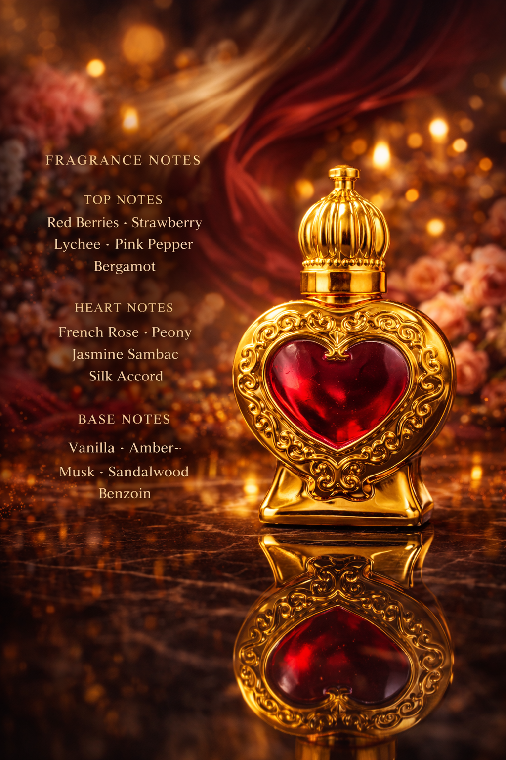 Scarlet Venom Luxury Attar for Women – Long Lasting Floral Fruity Oriental Perfume Oil  Rollon (15ml)