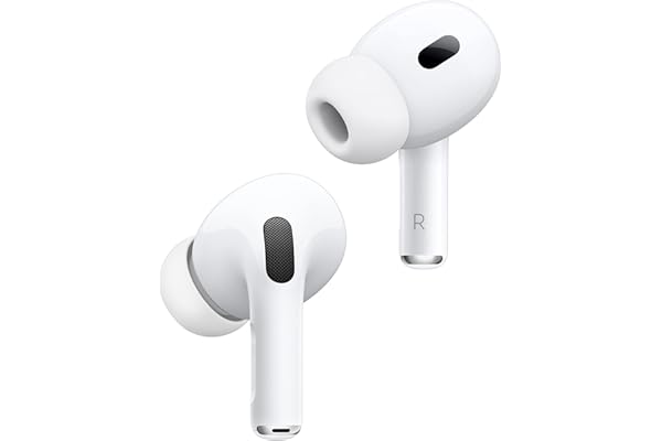 Apple AirPods Pro 2 Wireless Earbuds, Active Noise Cancellation, Hearing Aid Feature, Bluetooth Headphones, Transparency, Personalized Spatial Audio, High-Fidelity Sound, H2 Chip, USB-C Charging