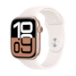 Apple Watch Series 10 [GPS 42mm case] Smartwatch with Rose Gold Aluminium Case with Light Blush Sport Band - S/M. Fitness Tracker, ECG App, Always-On Retina Display, Water Resistant