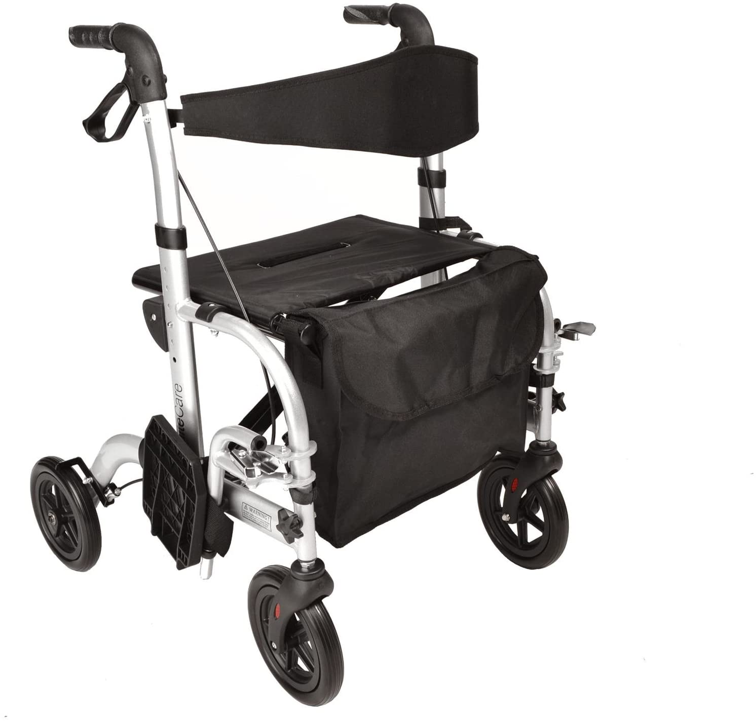 Hybrid Duo 2 in 1 Rollator Wheeled Walker Walking Frame/Folding Transfer Wheelchair