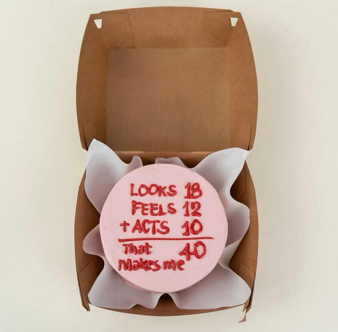 “That Makes Me 40” Birthday Cake