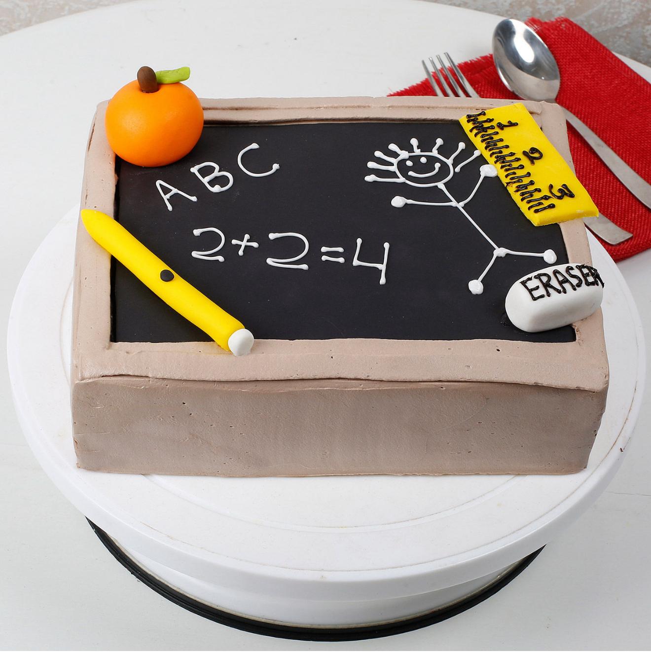 Chalkboard Theme Cake