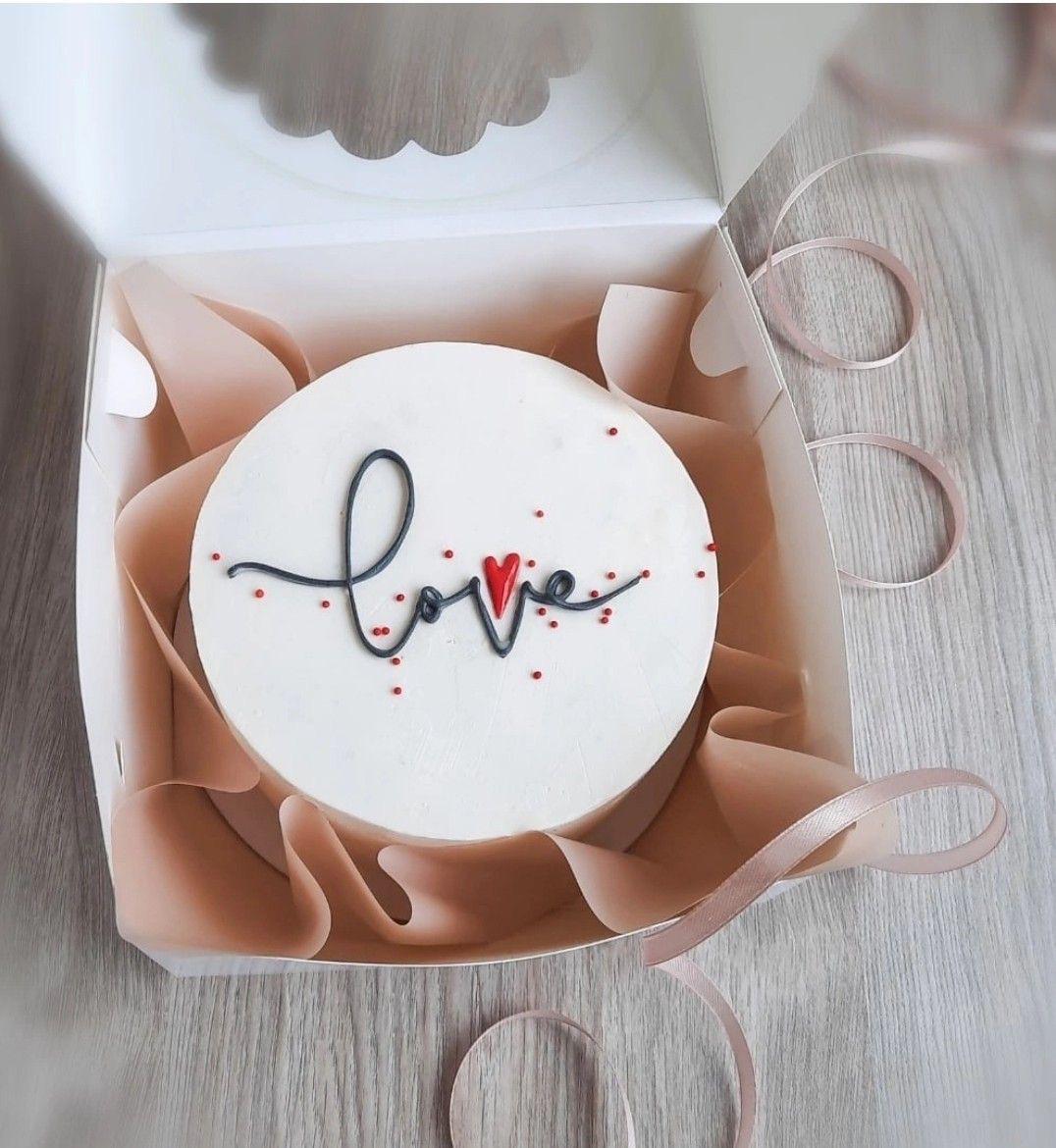 Cursive Love Bento Cake
