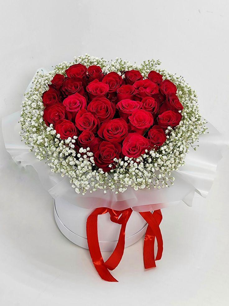 Heart of Love Red Rose Box