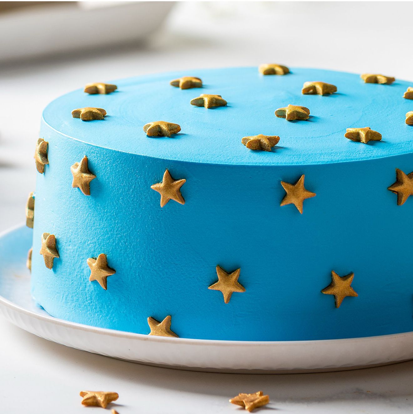 Celestial Blue Star Cake – A Magical Delight