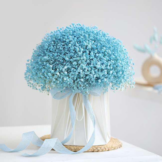 Elegant sky blue Baby’s Breath Bouquet