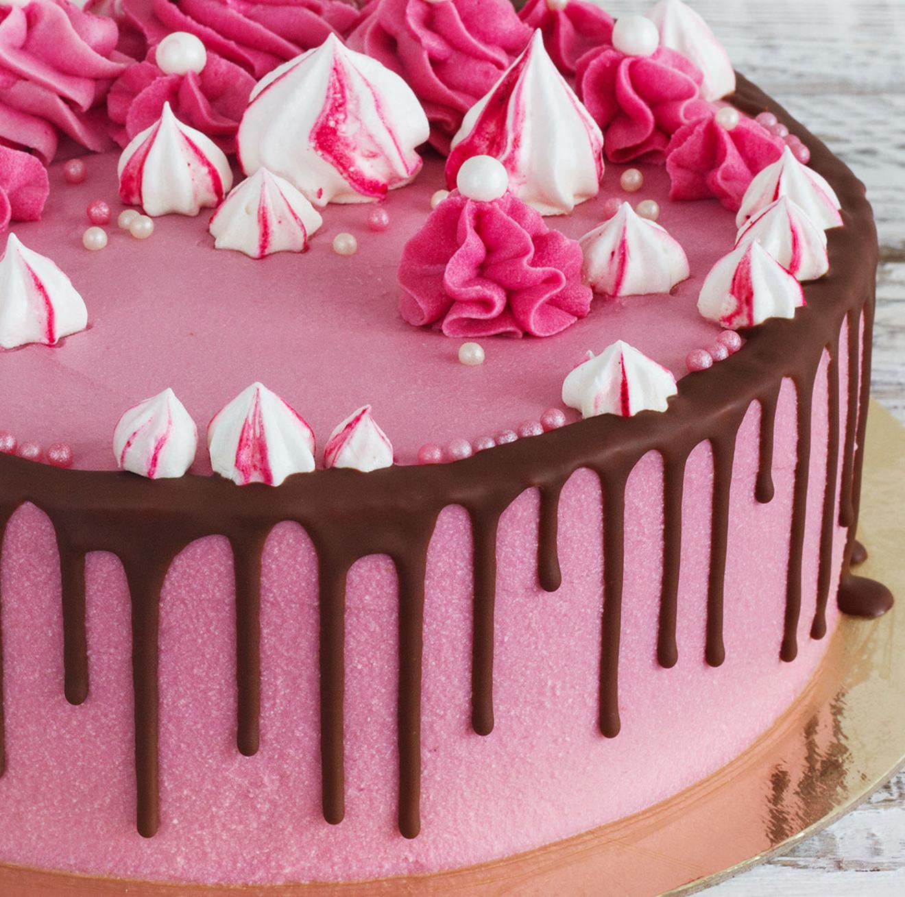  Pink Drip Cake