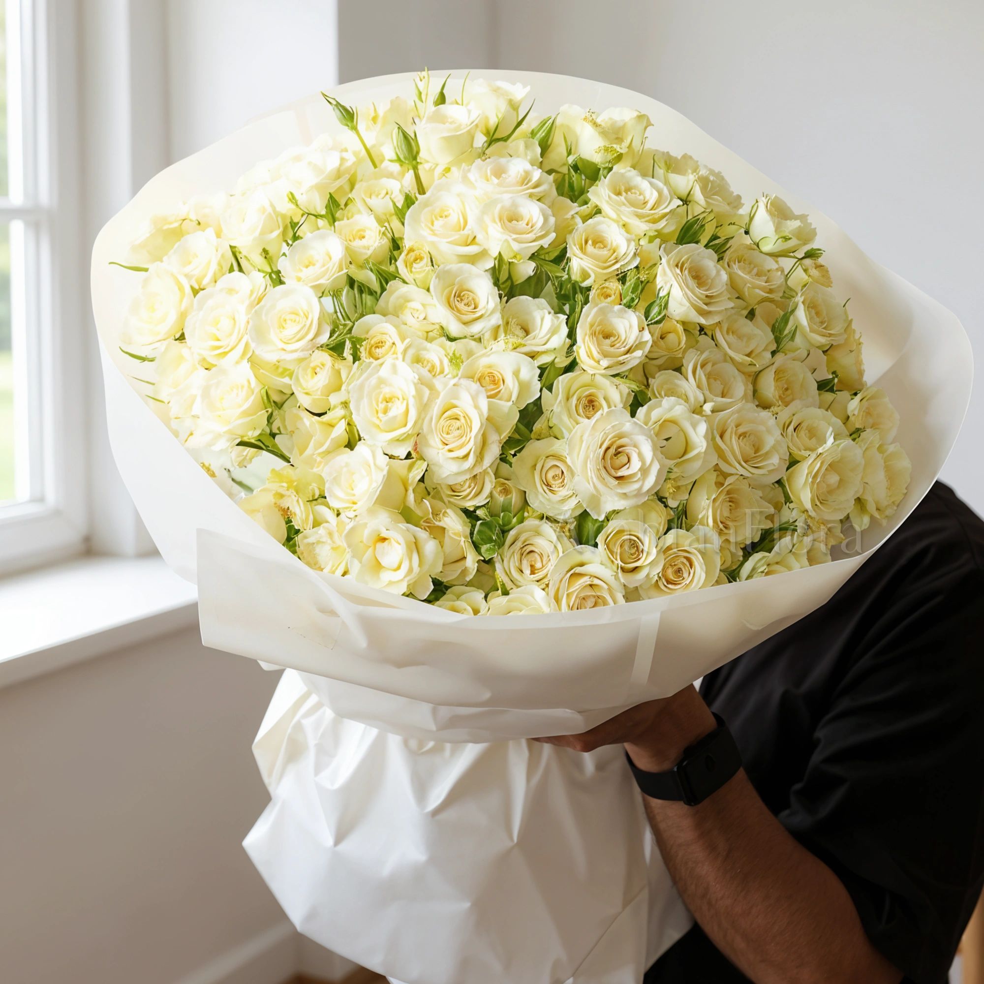 🤍 200 Cream Rose Luxe Wrap