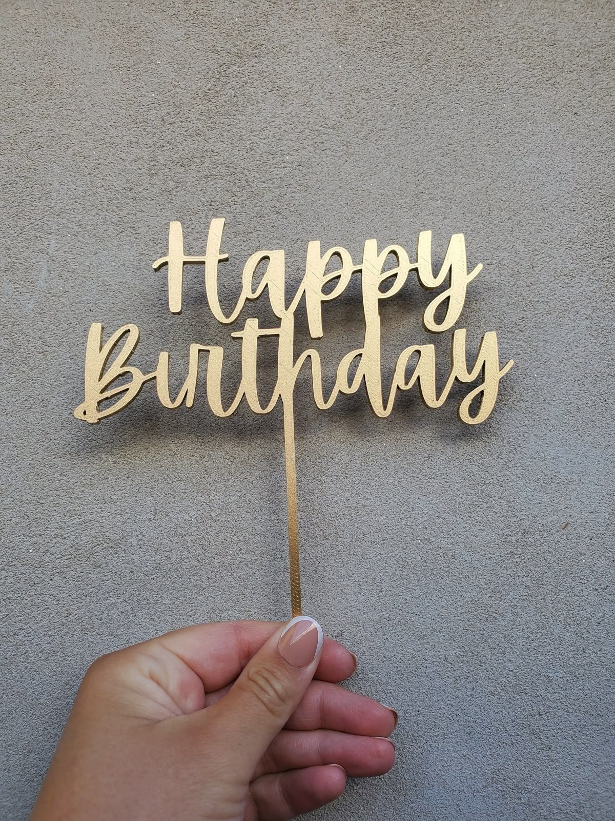 🎉 Wooden “Happy Birthday” Topper
