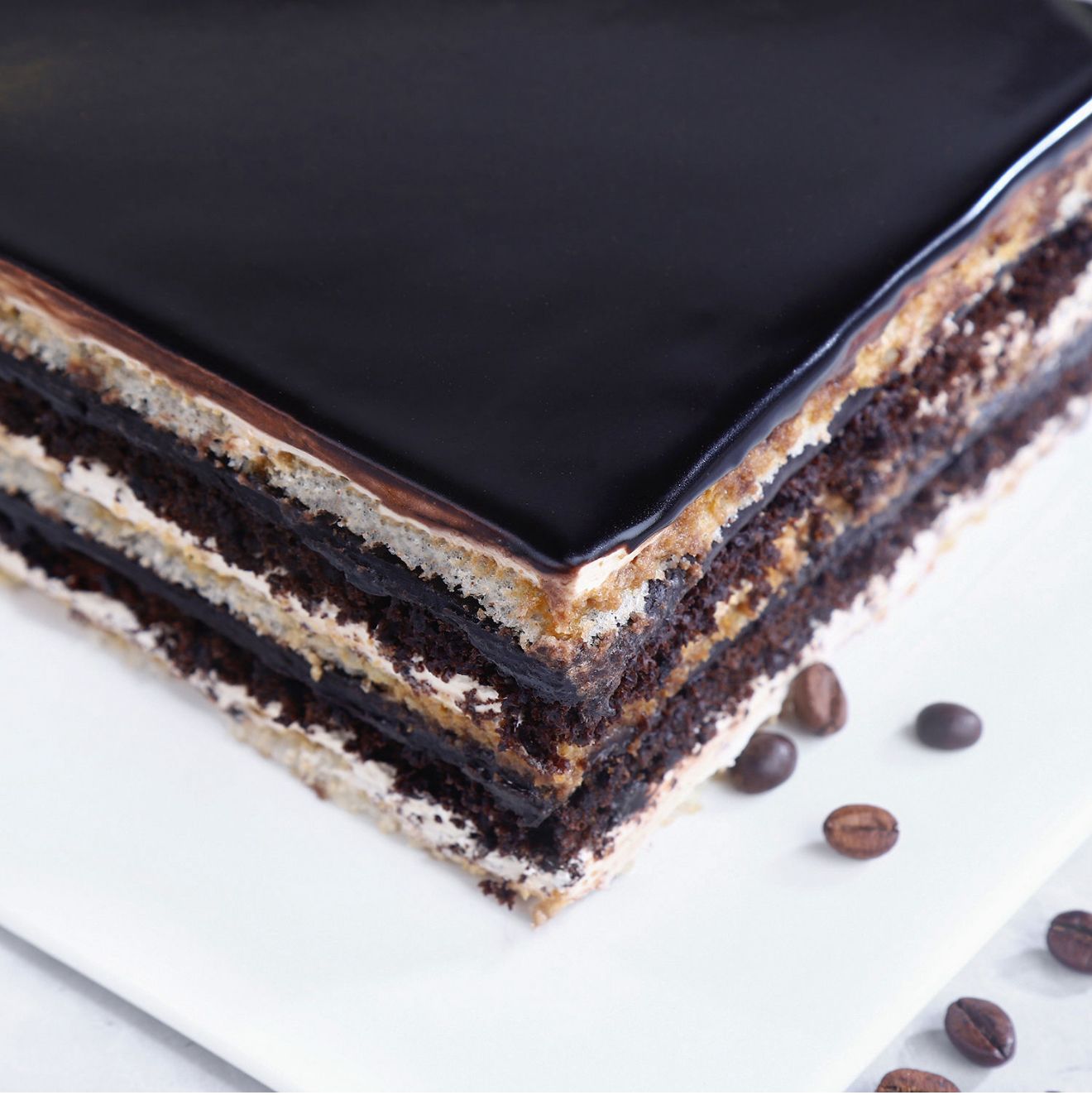 ☕ Chocolate Coffee Opera Cake – A Rich Fusion