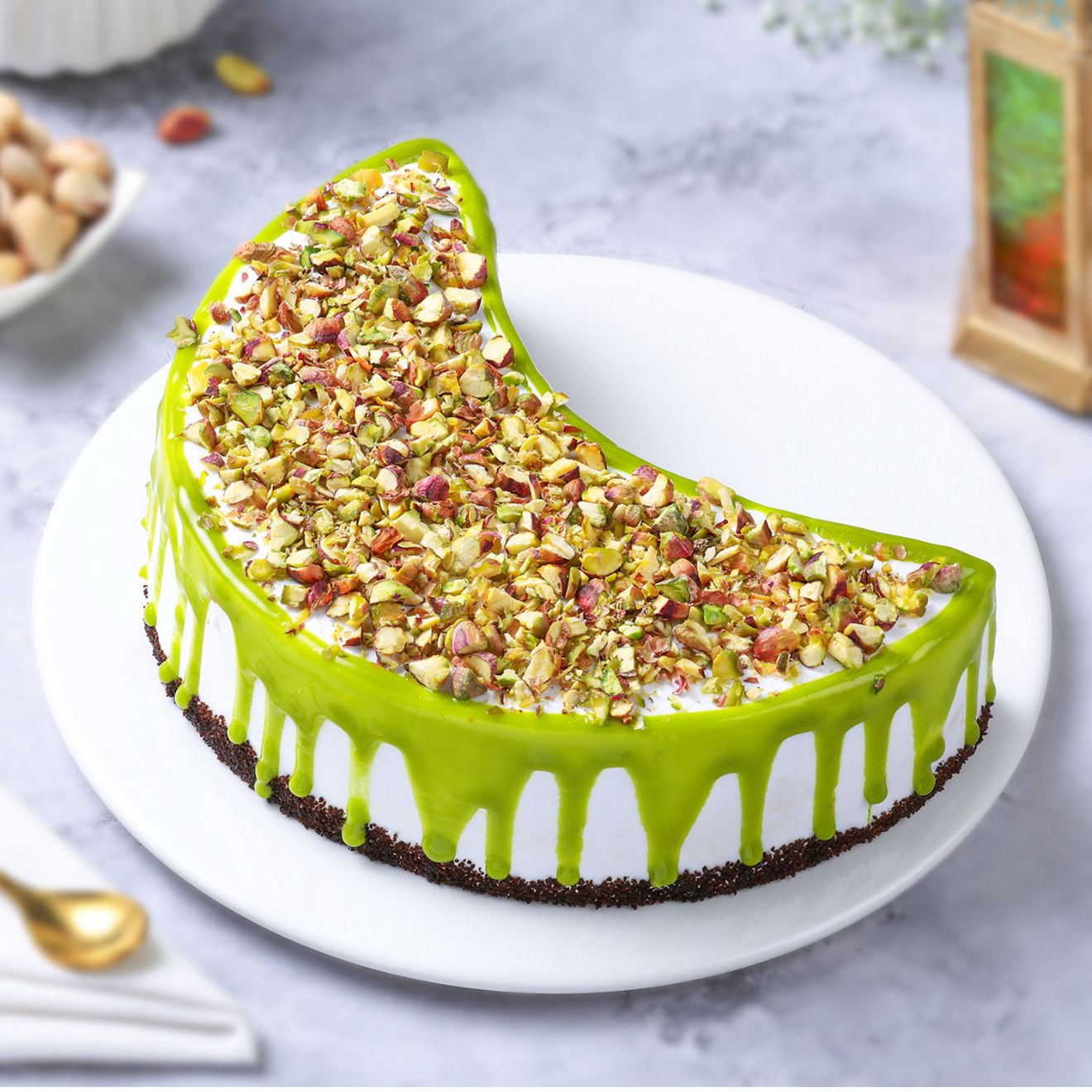 Crescent Pistachio Delight Cake