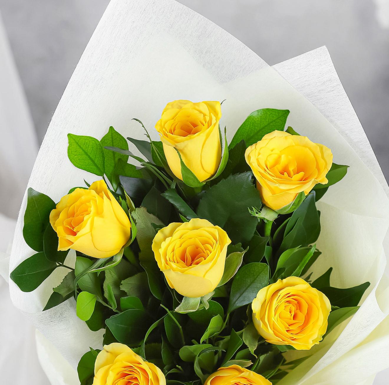 Sunny Yellow Roses