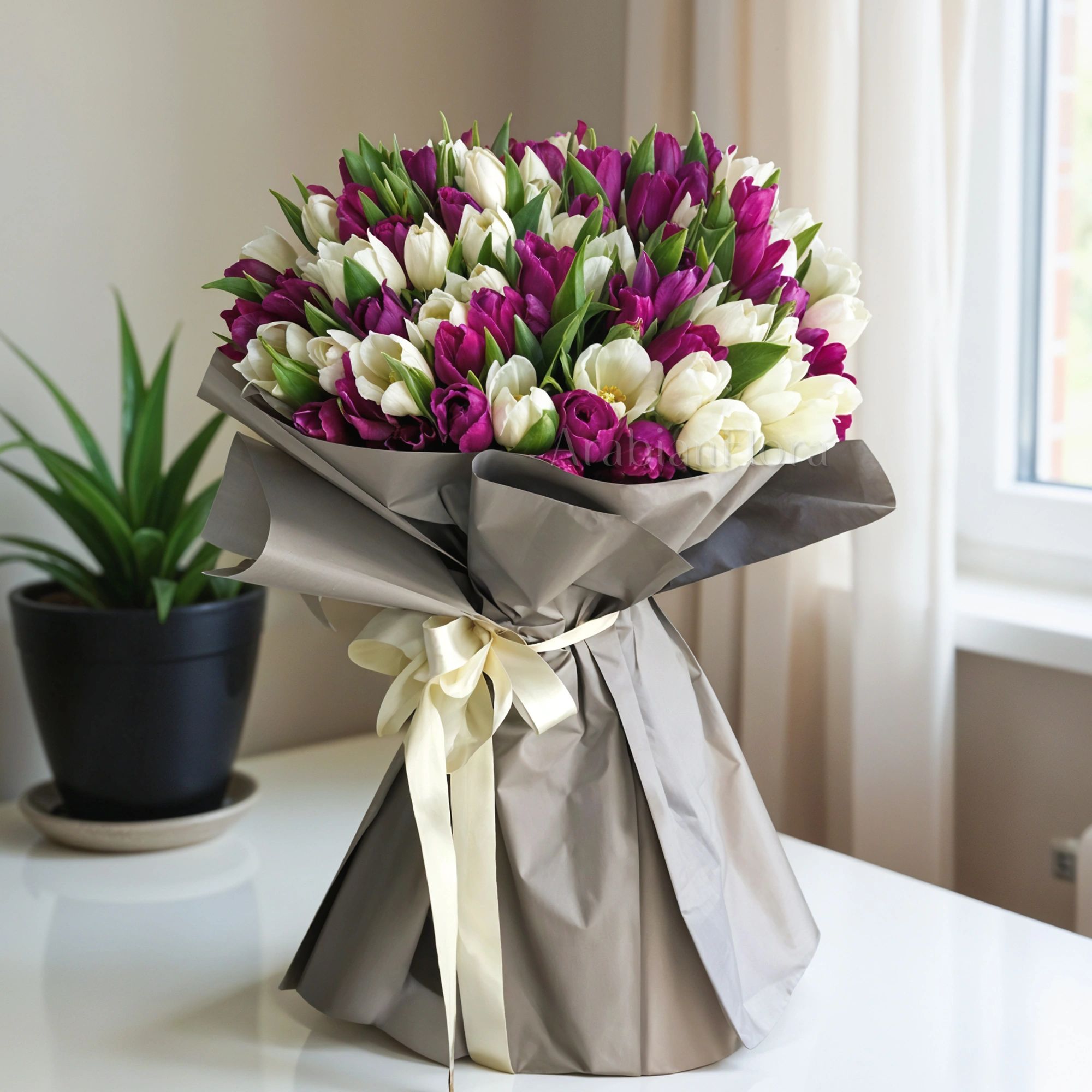 🌷 Velvet Bloom 100 Tulip Wrap