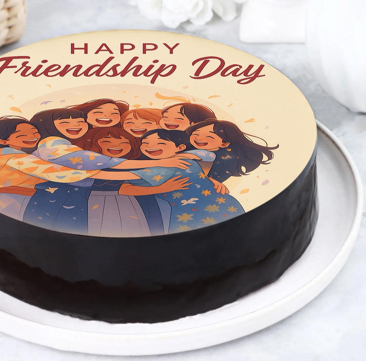 Friendship Day Chocolate Cake