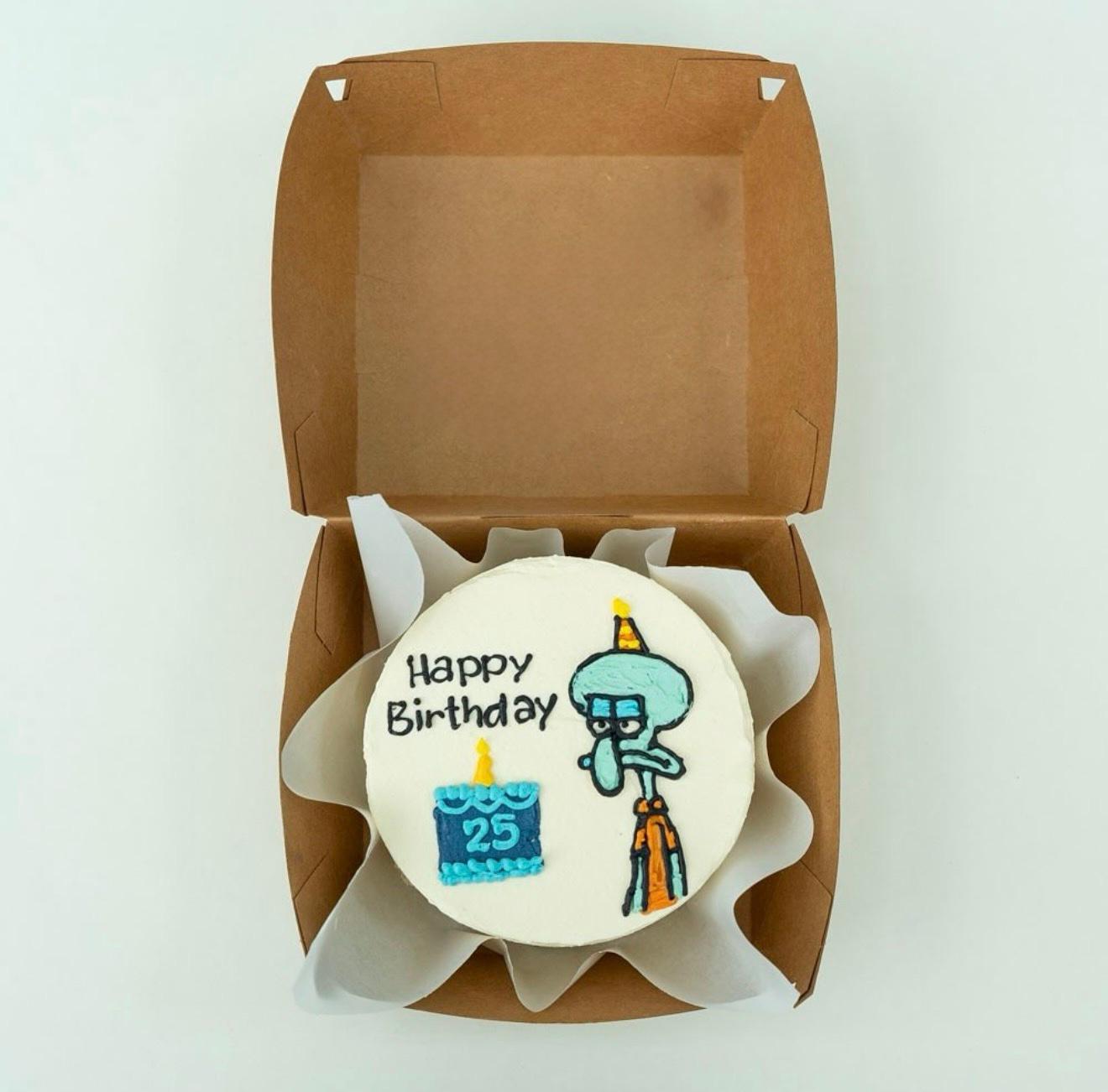 Squidward Birthday Bento Cake
