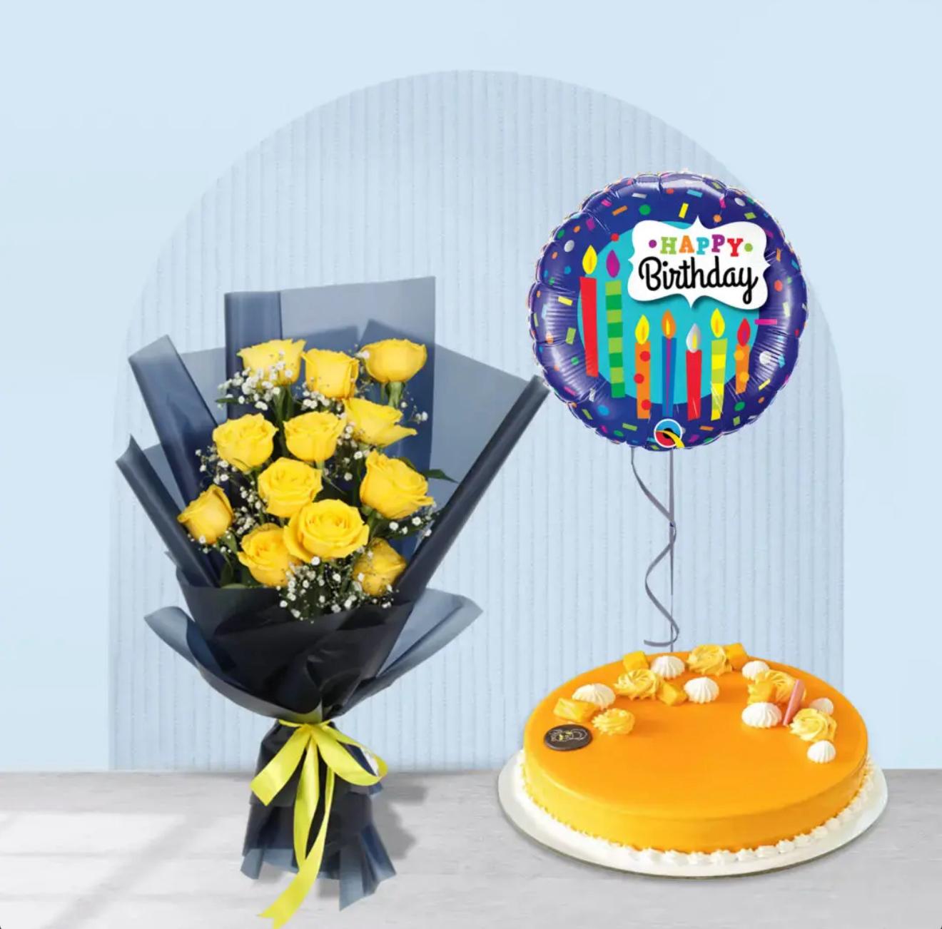 đ Yellow Birthday Delight Combo