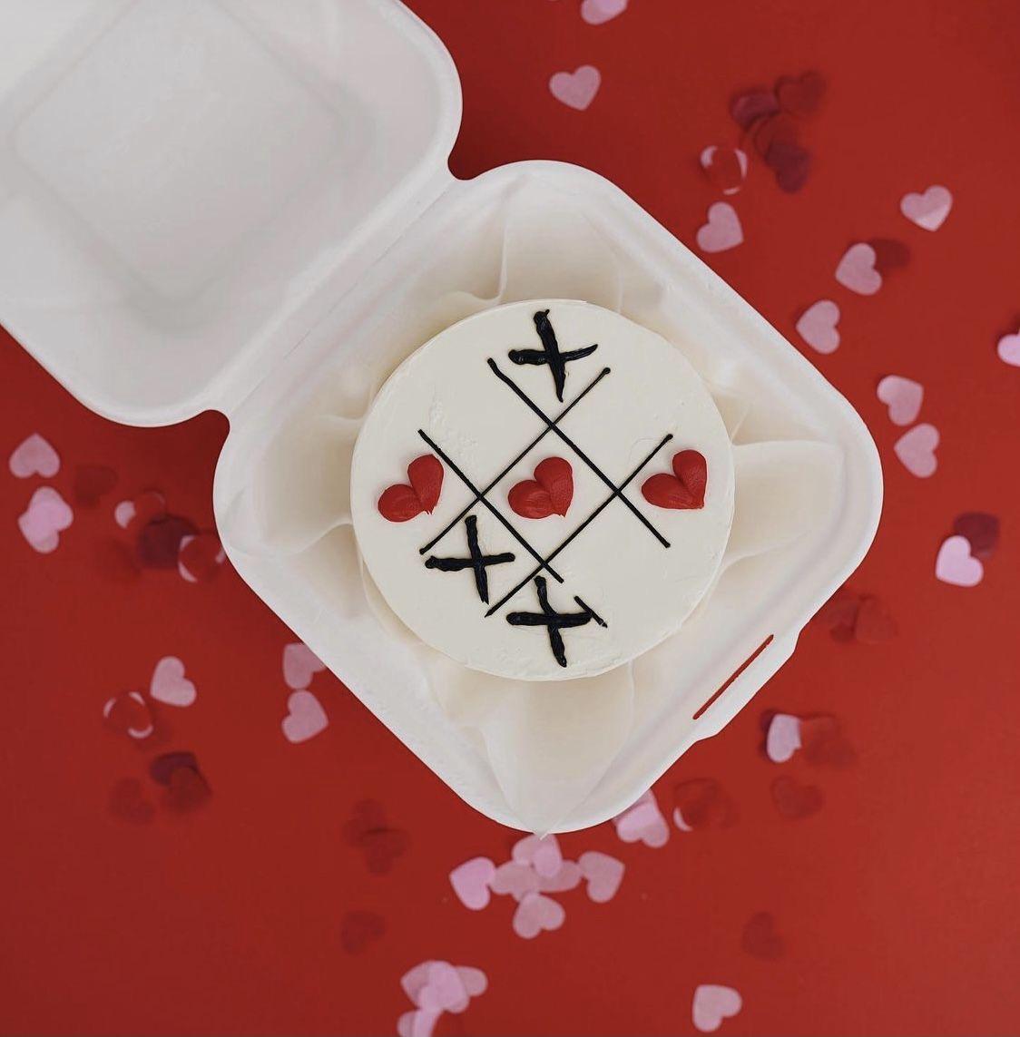 Tic-Tac-Love Bento Cake