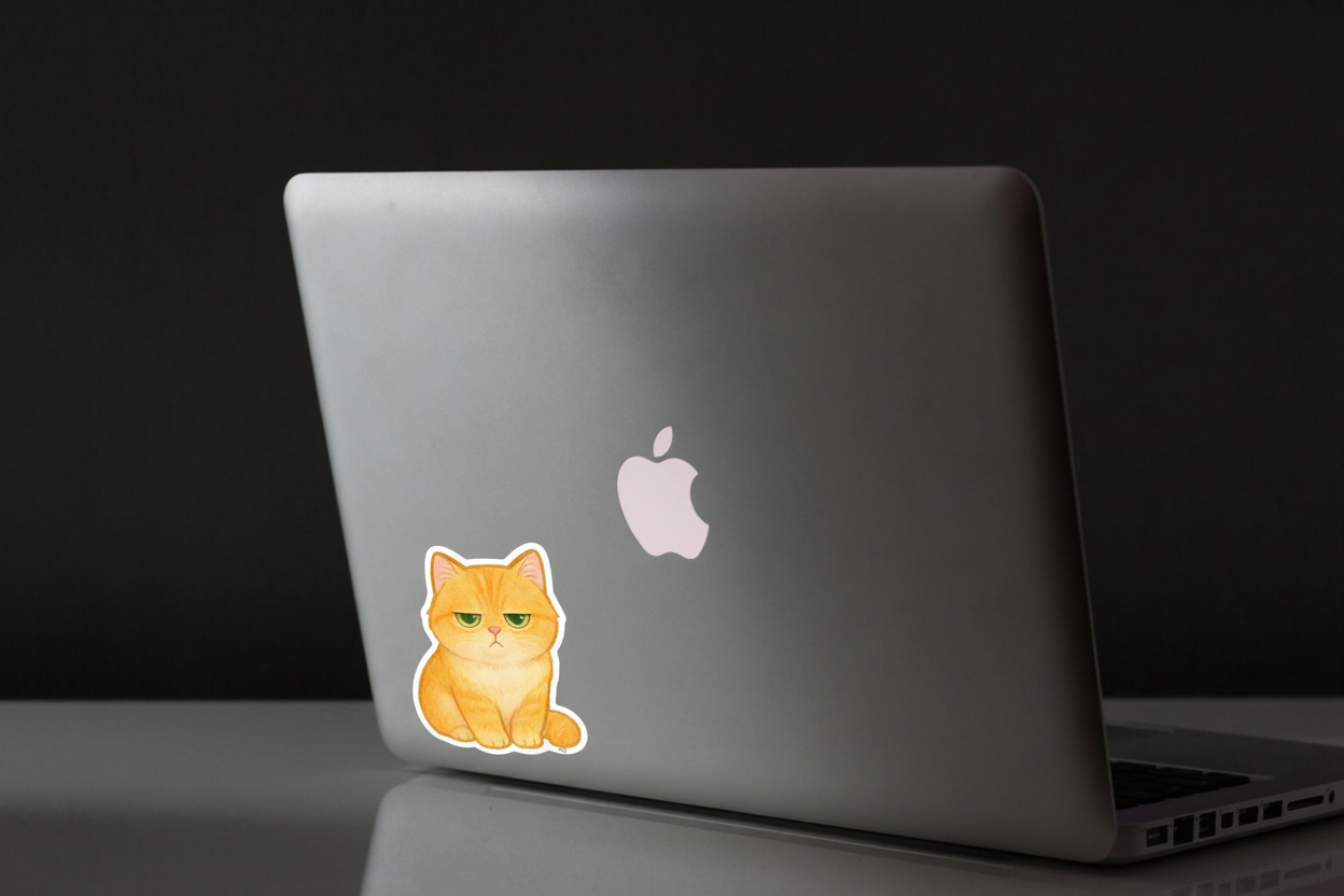 Funny Grumpy Cat Cho Cho Sticker  | Waterproof 