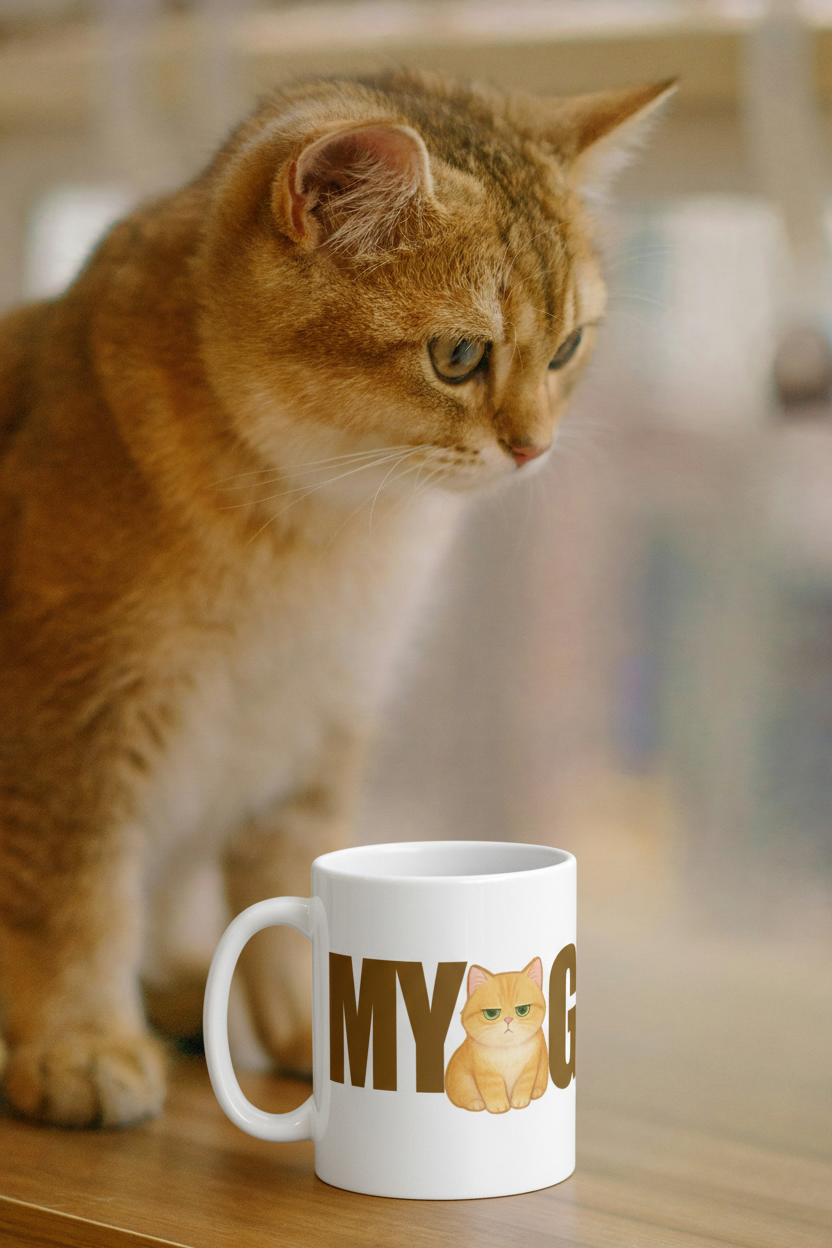 Grumpy Cat “MY MUG” Ceramic Coffee Cup – Funny Cat Lover Gift