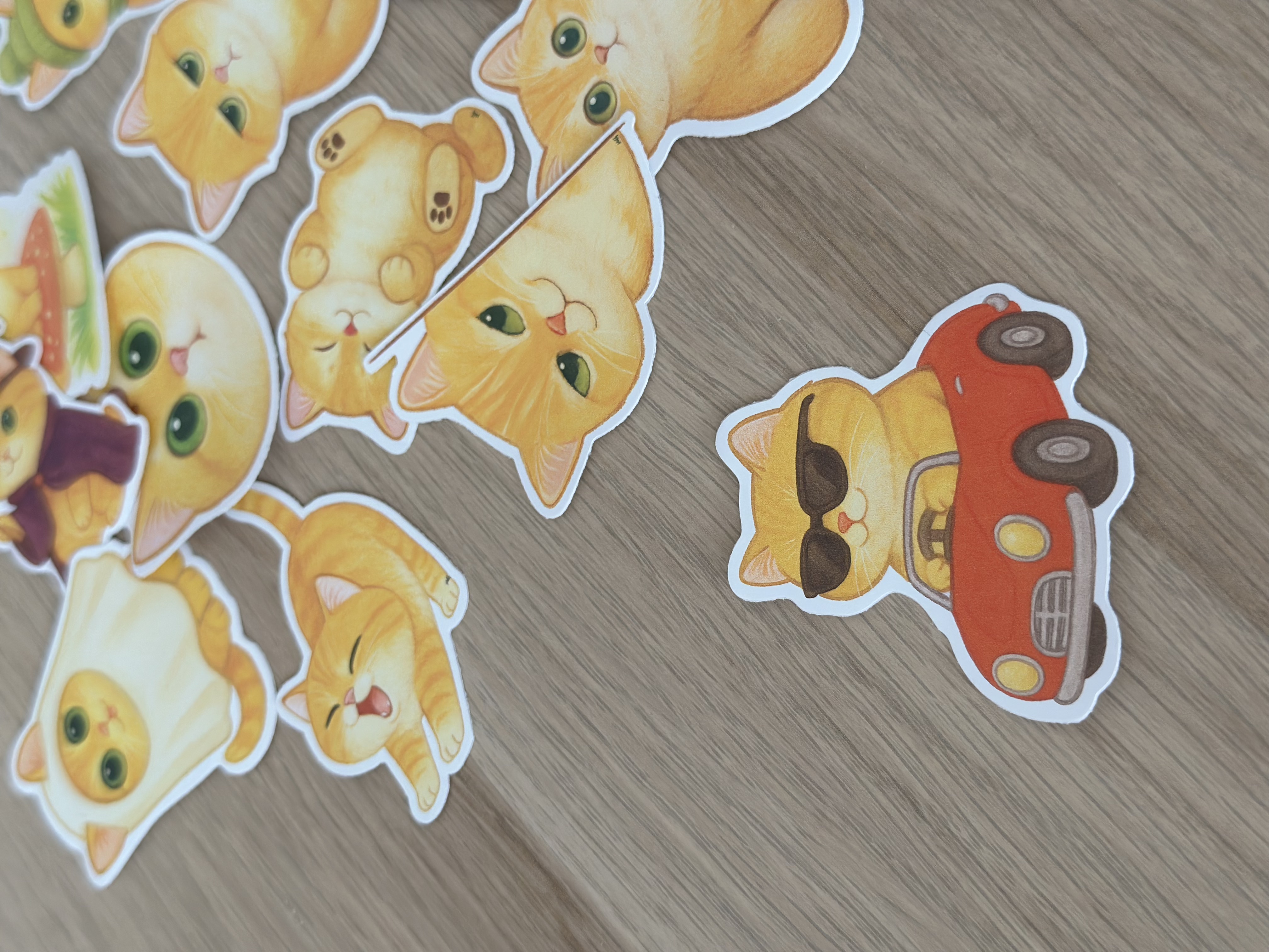 Cool Cat in Car Sticker – Funny Sunglasses Cat Design | Waterproof Vinyl Sticker for Laptop, Notebook, Scrapbook & Water Bottle