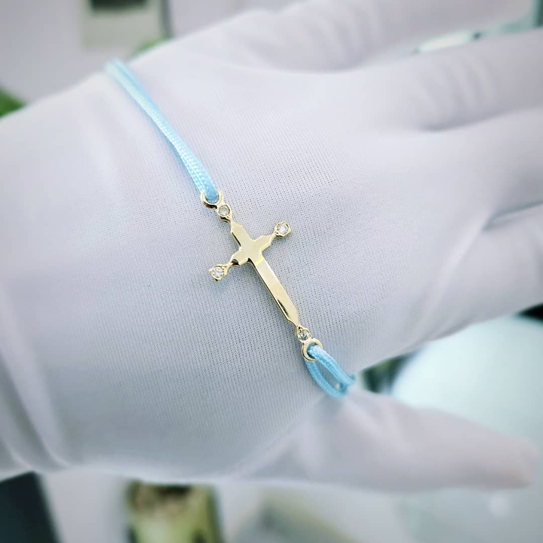 Gold Cross Bracelet