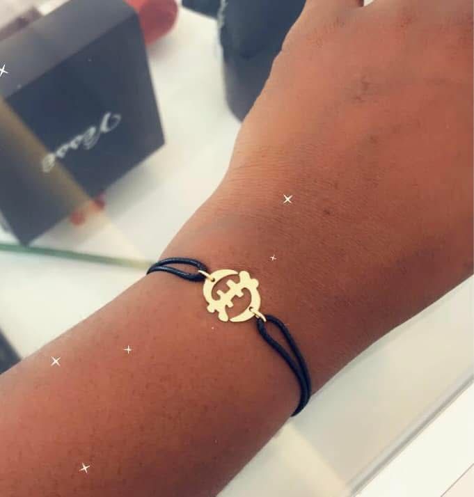 Gold-plated symbol bracelet