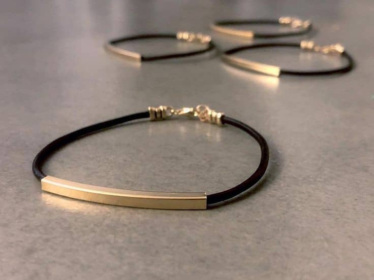 Minimalist Gold Bar Bracelet