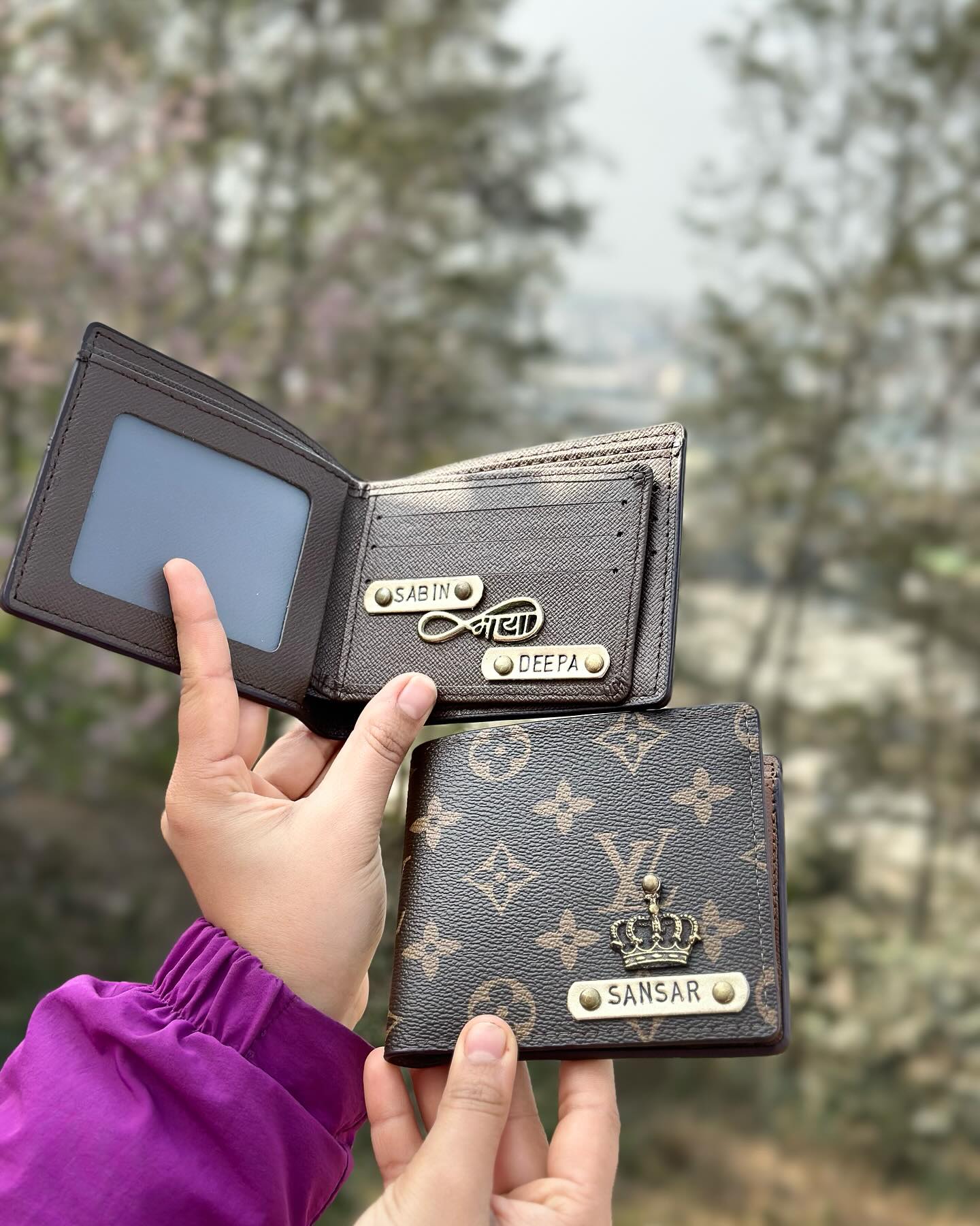 LV Designed Printed Leather Wallet for Men
