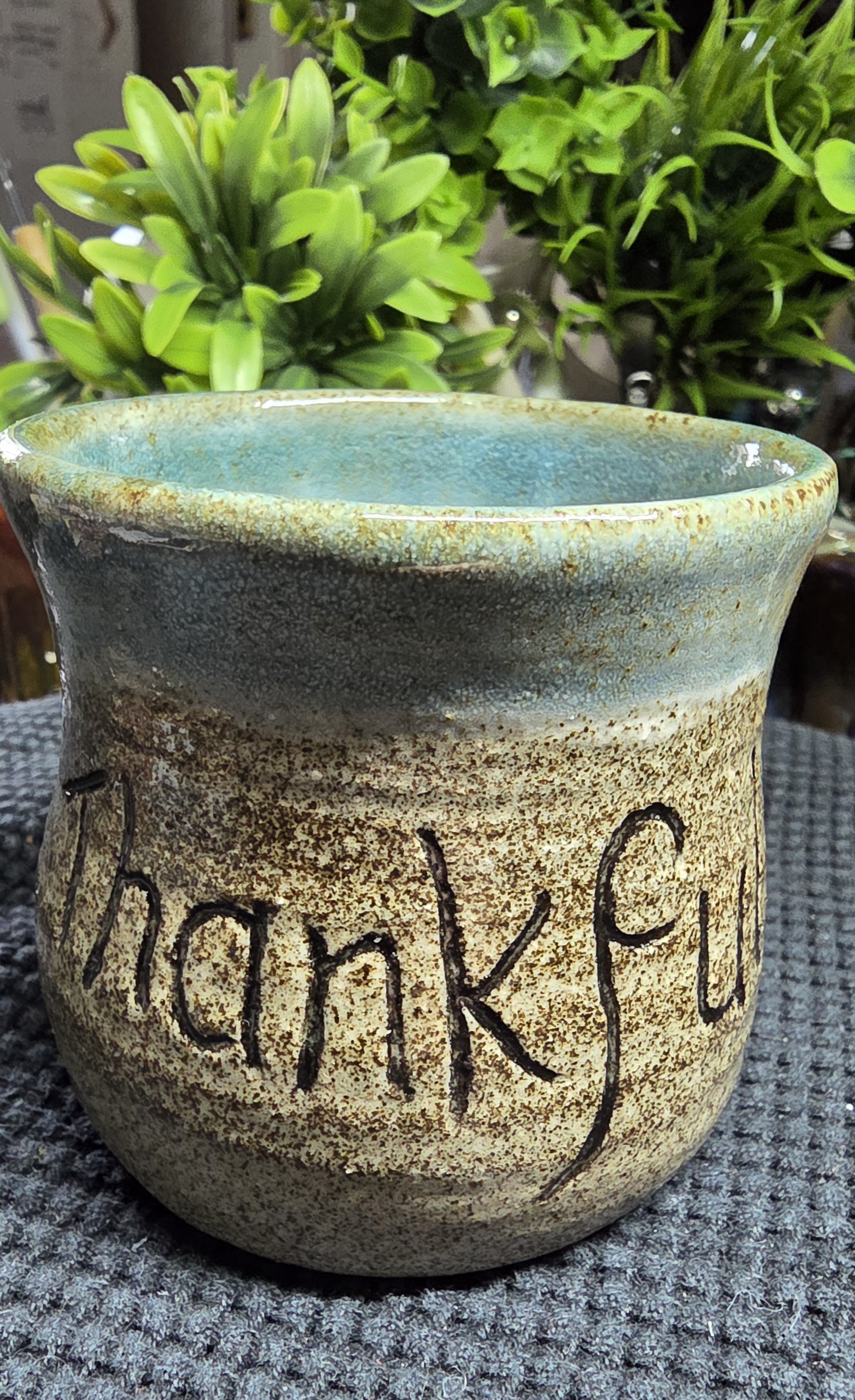 Thankful Ceramic espresso cup or trinket holder