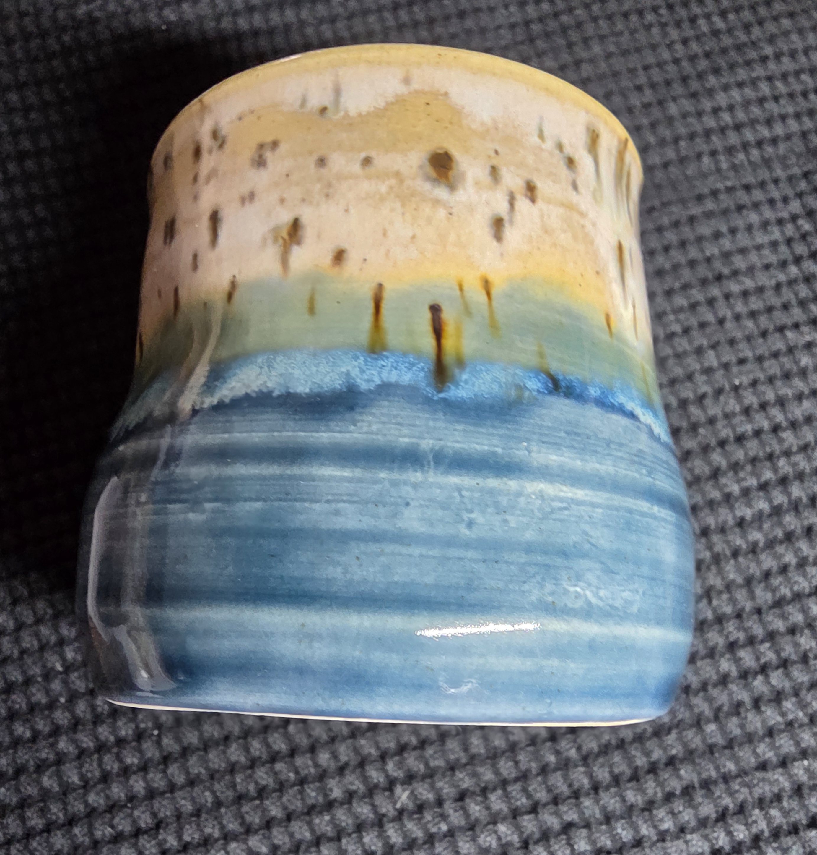 Handcrafted Ceramic Handless Mug, Traditional Tea Cup