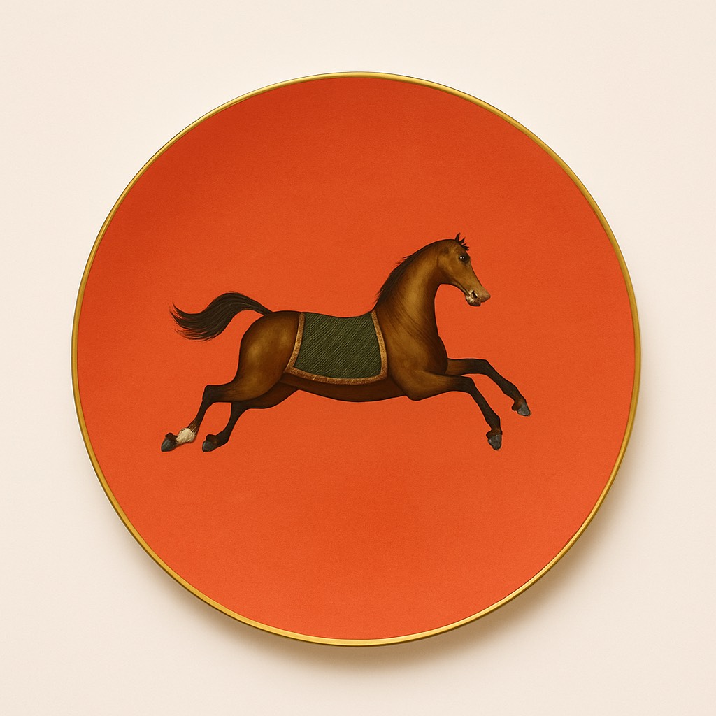 Heritage Equine Salad/Dessert Plate Orange 21 cm